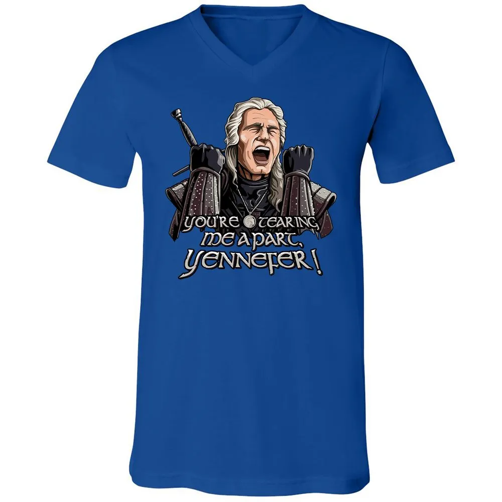 Unisex V-Neck T-Shirt - S56W49CW - True Royal - 4