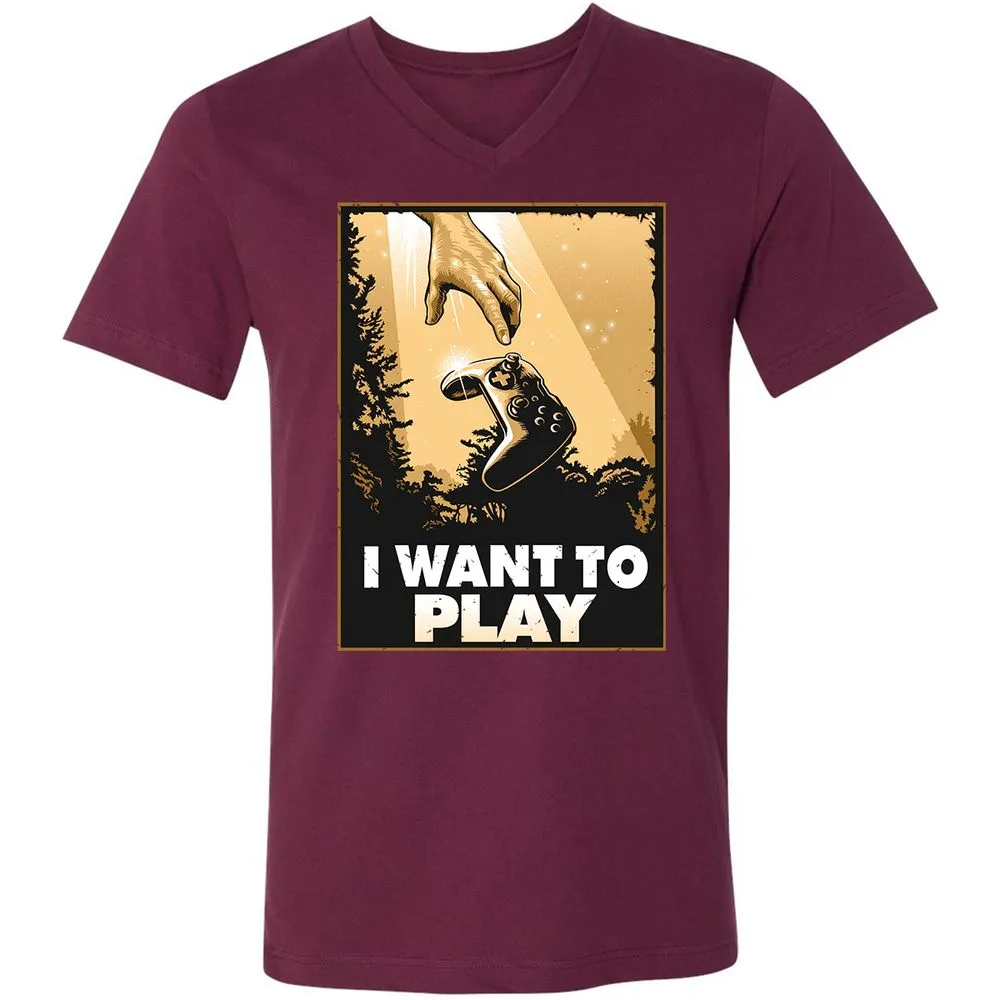 Unisex V-Neck T-Shirt - MPCLFU3J - Maroon - 6