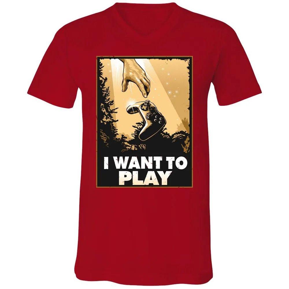Unisex V-Neck T-Shirt - MPCLFU3J - Red - 3