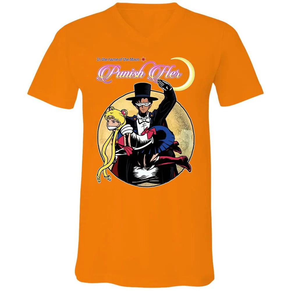 Unisex V-Neck T-Shirt - 2D39VFVZ - Orange - 11