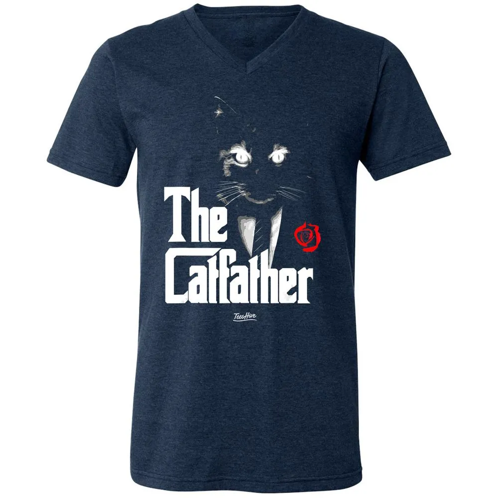 Unisex V-Neck T-Shirt - LBD55TF6 - Heather Navy - 15