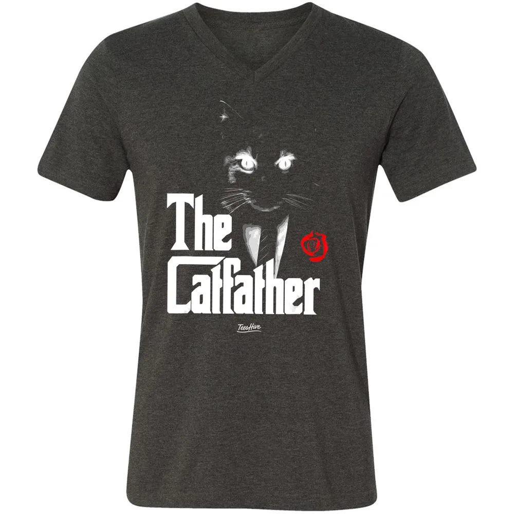 Unisex V-Neck T-Shirt - LBD55TF6 - Dark Grey Heather - 8