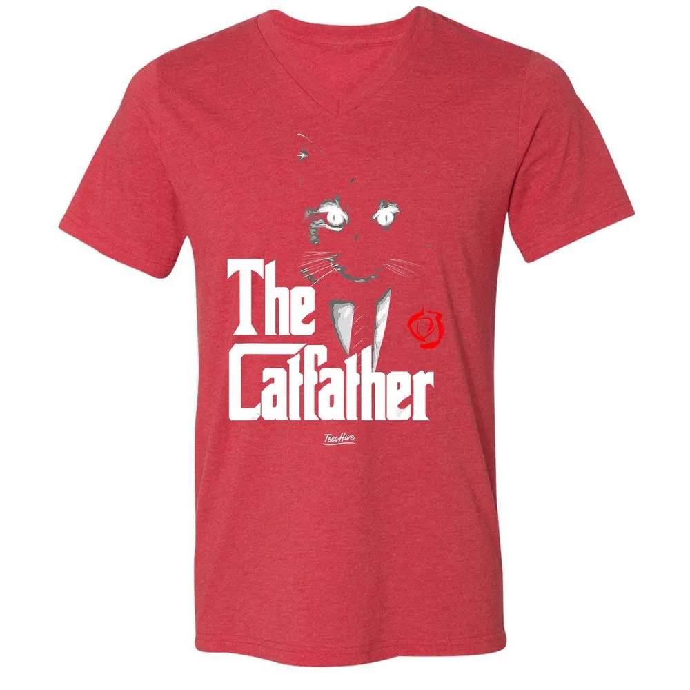 Unisex V-Neck T-Shirt - LBD55TF6 - Heather Red - 16