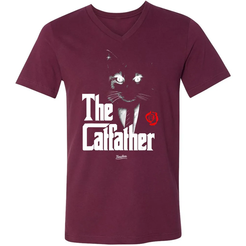 Unisex V-Neck T-Shirt - LBD55TF6 - Maroon - 6