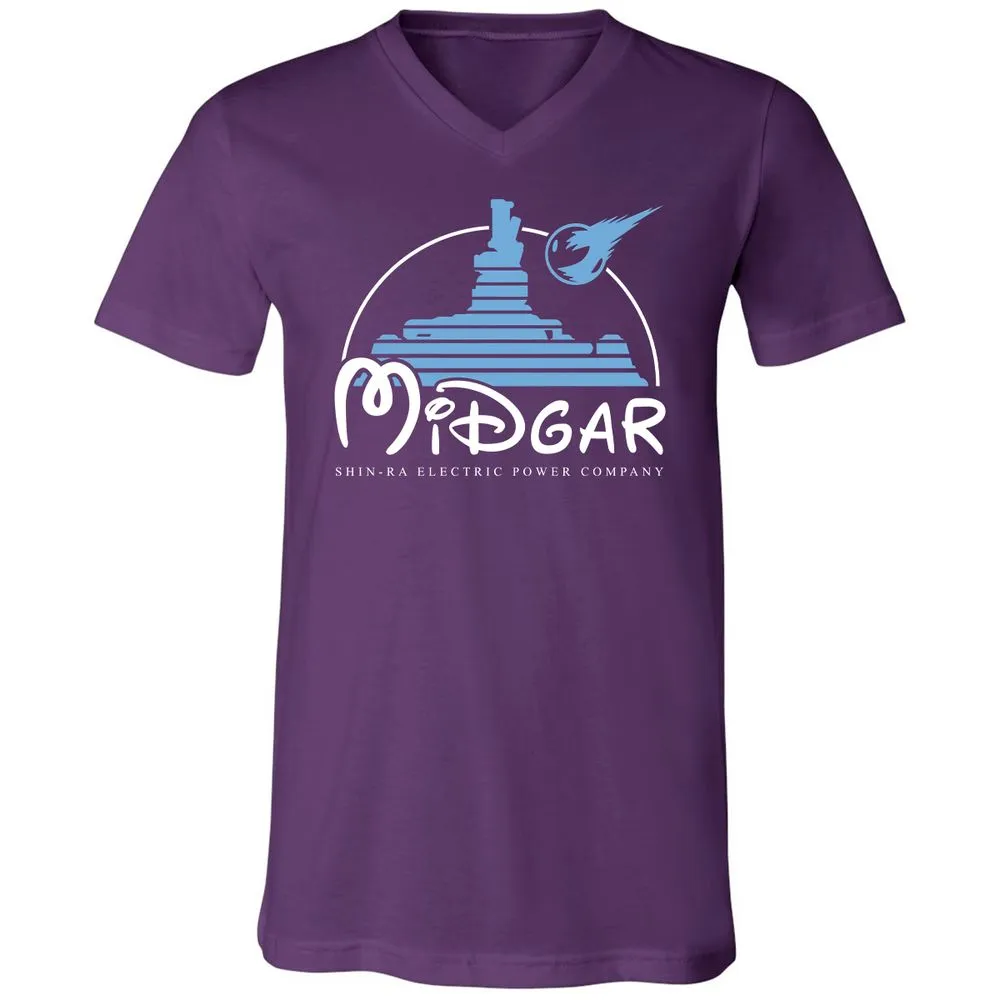 Unisex V-Neck T-Shirt - QW8YAVFE - Team Purple - 9