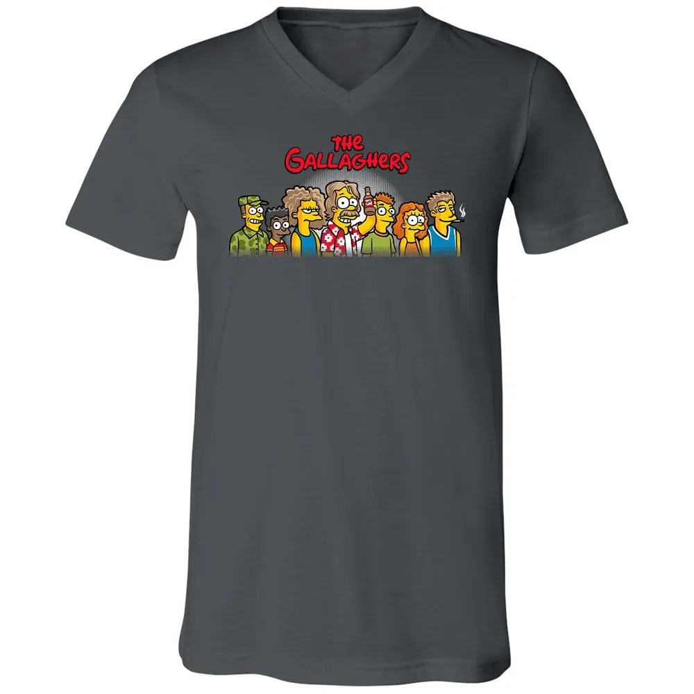 Unisex V-Neck T-Shirt - CAUBD64N - Asphalt - 12