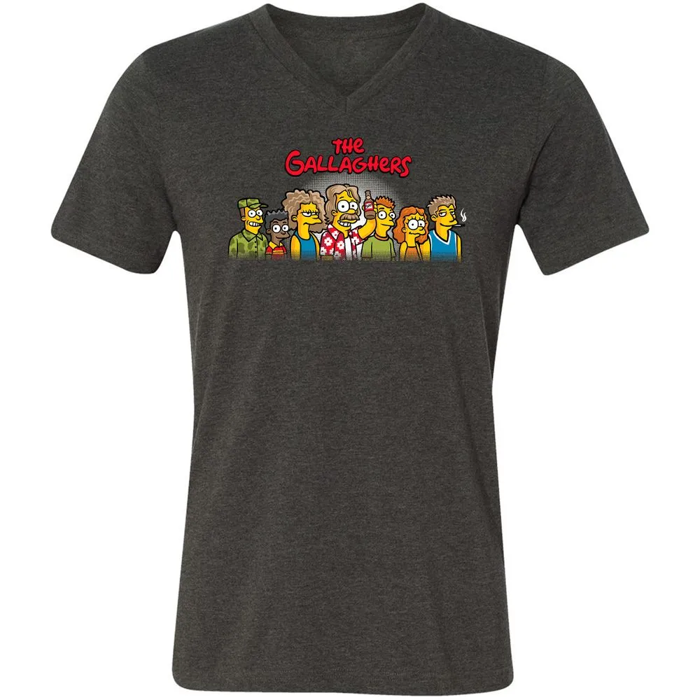 Unisex V-Neck T-Shirt - CAUBD64N - Dark Grey Heather - 8