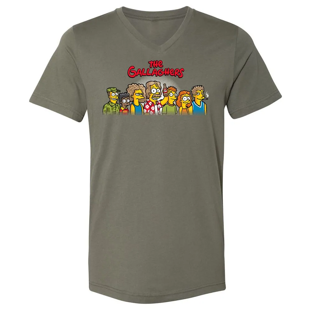 Unisex V-Neck T-Shirt - CAUBD64N - Military Green - 10