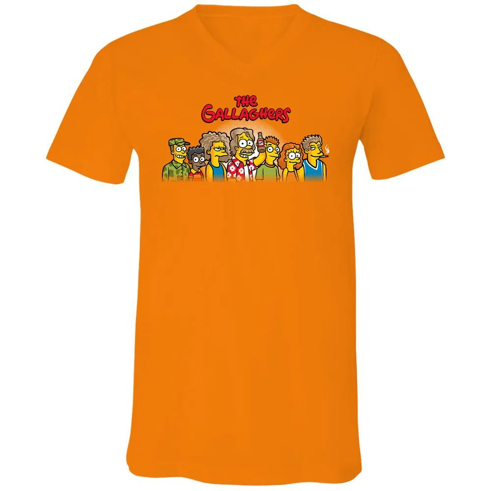 Unisex V-Neck T-Shirt - CAUBD64N - Orange - 11