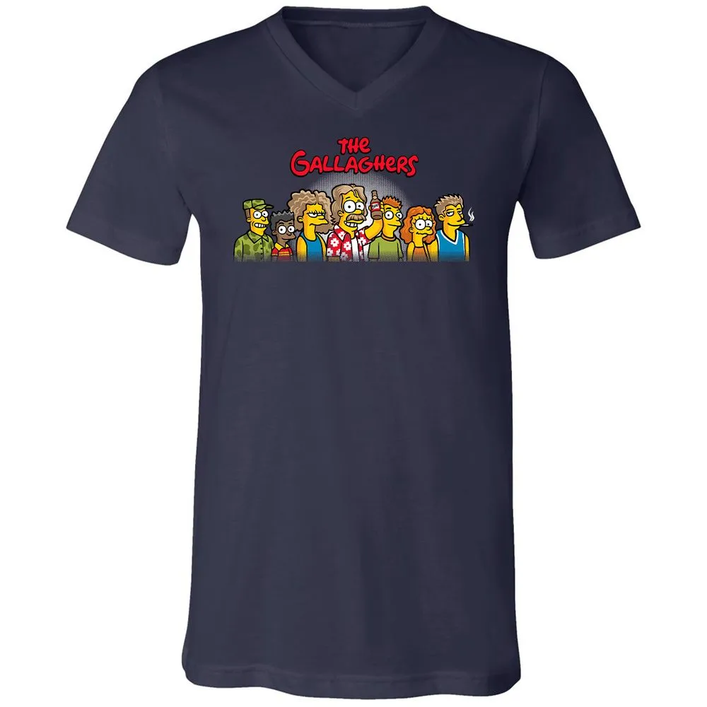 Unisex V-Neck T-Shirt - CAUBD64N - Navy - 2