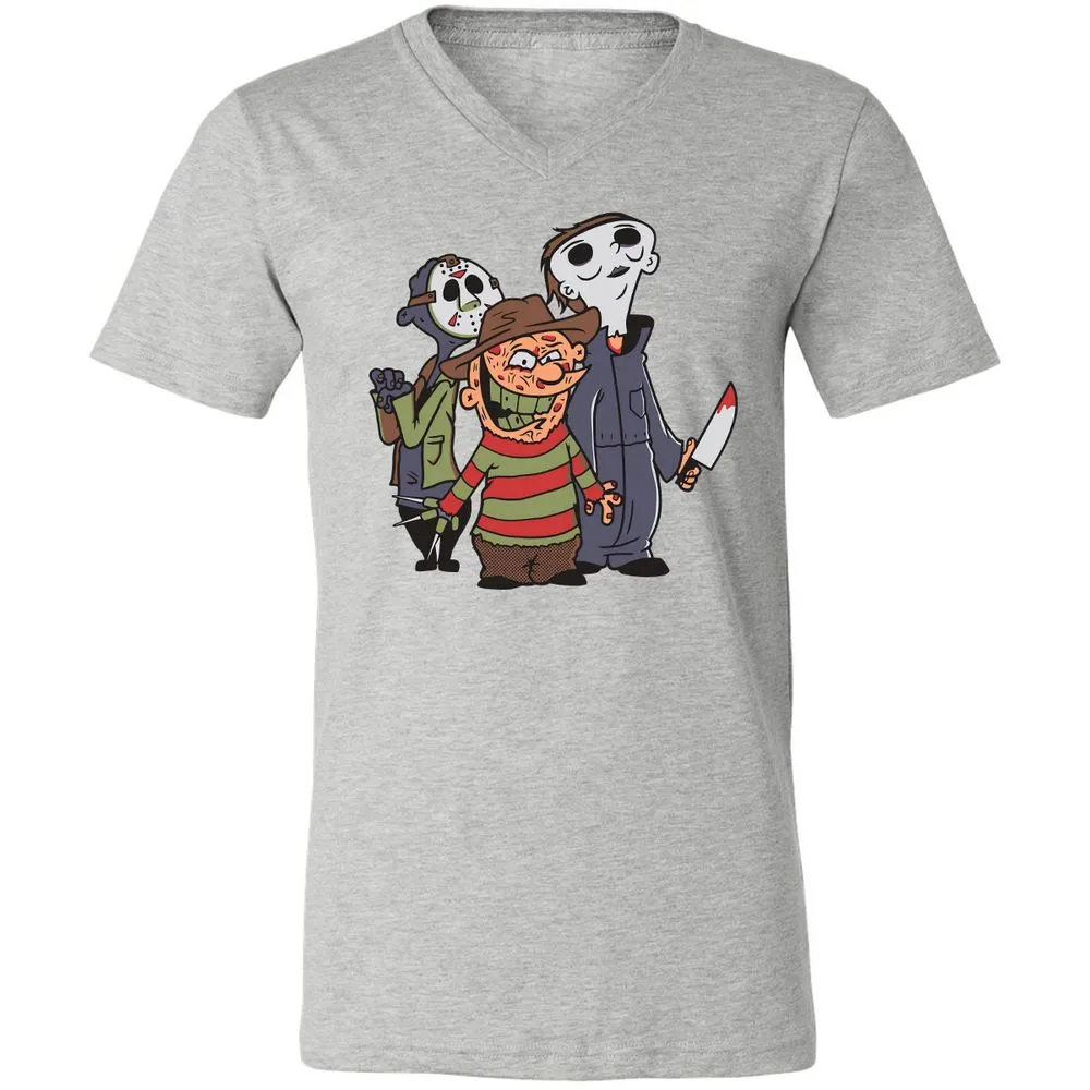 Unisex V-Neck T-Shirt - 66JE8PQM - Athletic Heather - 7