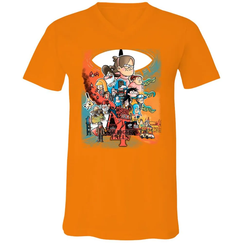 Unisex V-Neck T-Shirt - GCFG8GLY - Orange - 11