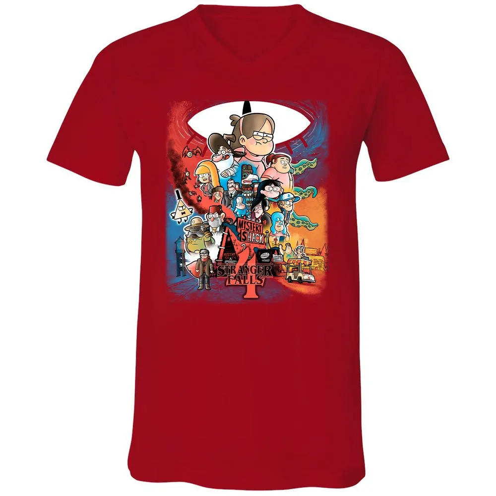Unisex V-Neck T-Shirt - GCFG8GLY - Red - 3