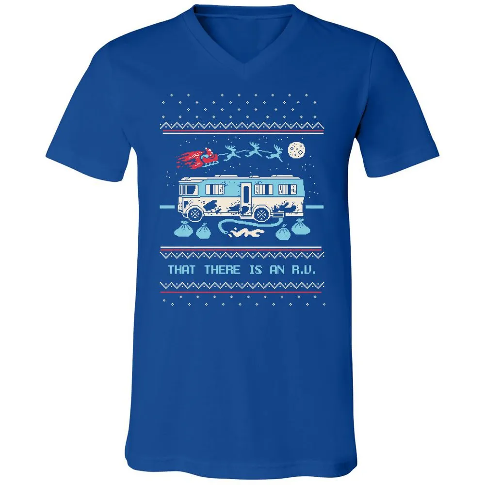 Unisex V-Neck T-Shirt - SPTGRENJ - True Royal - 4