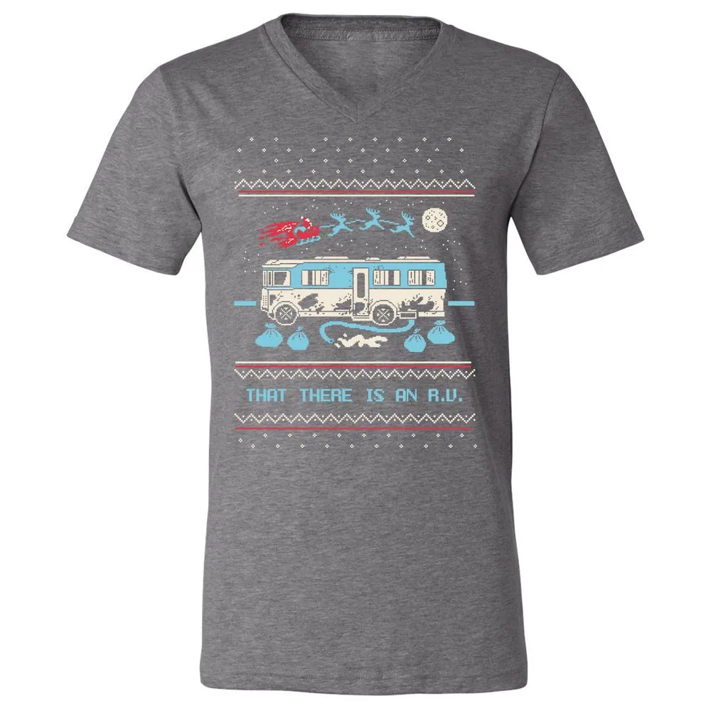 Unisex V-Neck T-Shirt - SPTGRENJ - Deep Heather - 13
