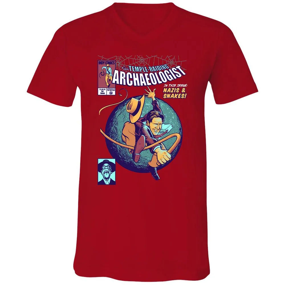 Unisex V-Neck T-Shirt - BNNYYSX8 - Red - 3