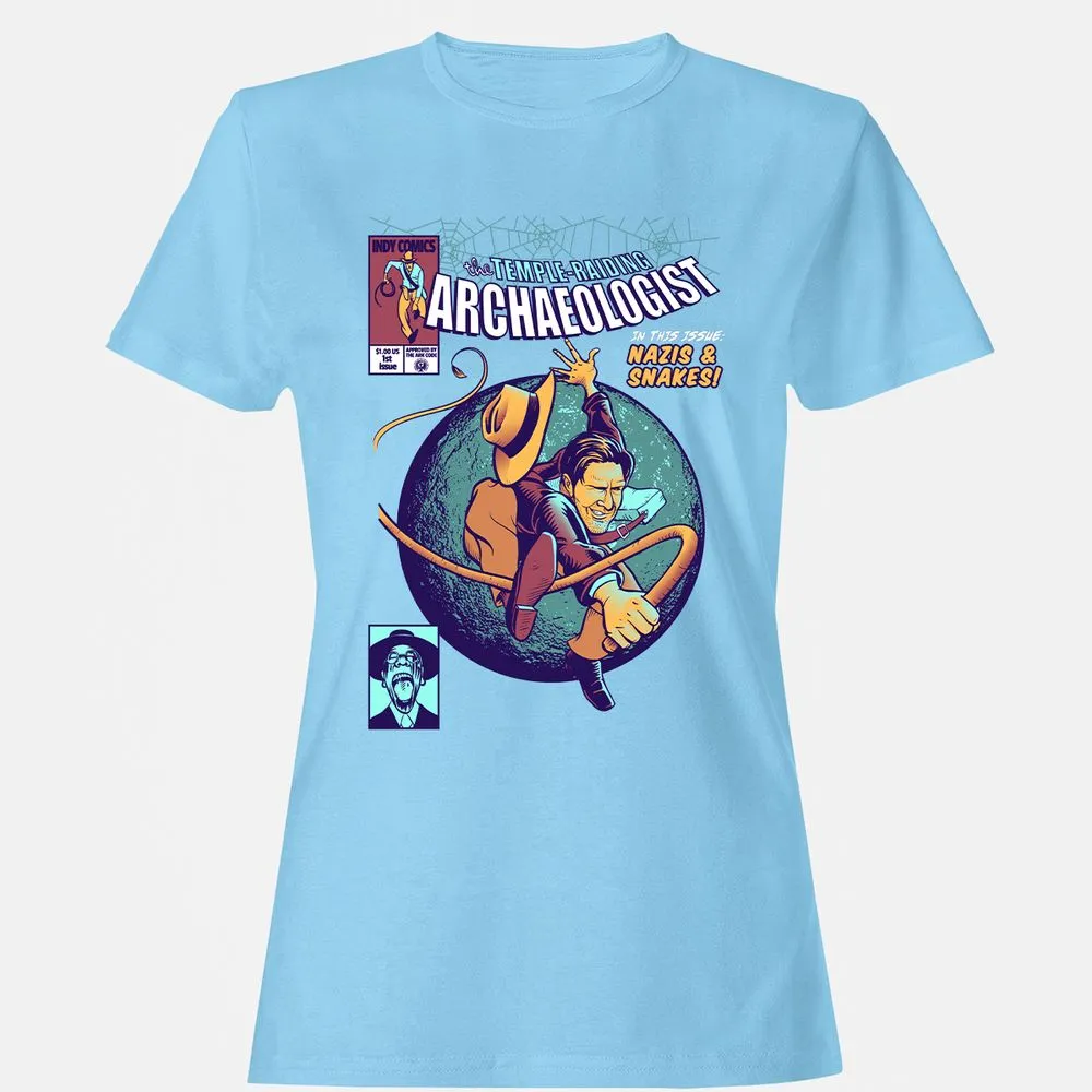 Women's T-Shirt - T7MQZX6J - Light Blue - 8
