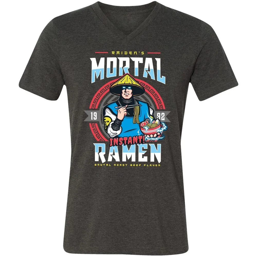 Unisex V-Neck T-Shirt - FFD3AUKJ - Dark Grey Heather - 8