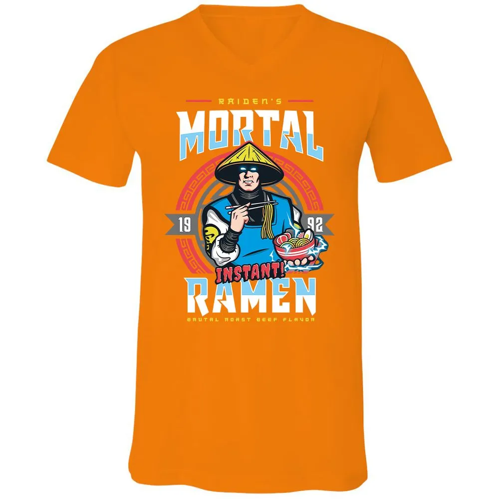 Unisex V-Neck T-Shirt - FFD3AUKJ - Orange - 11