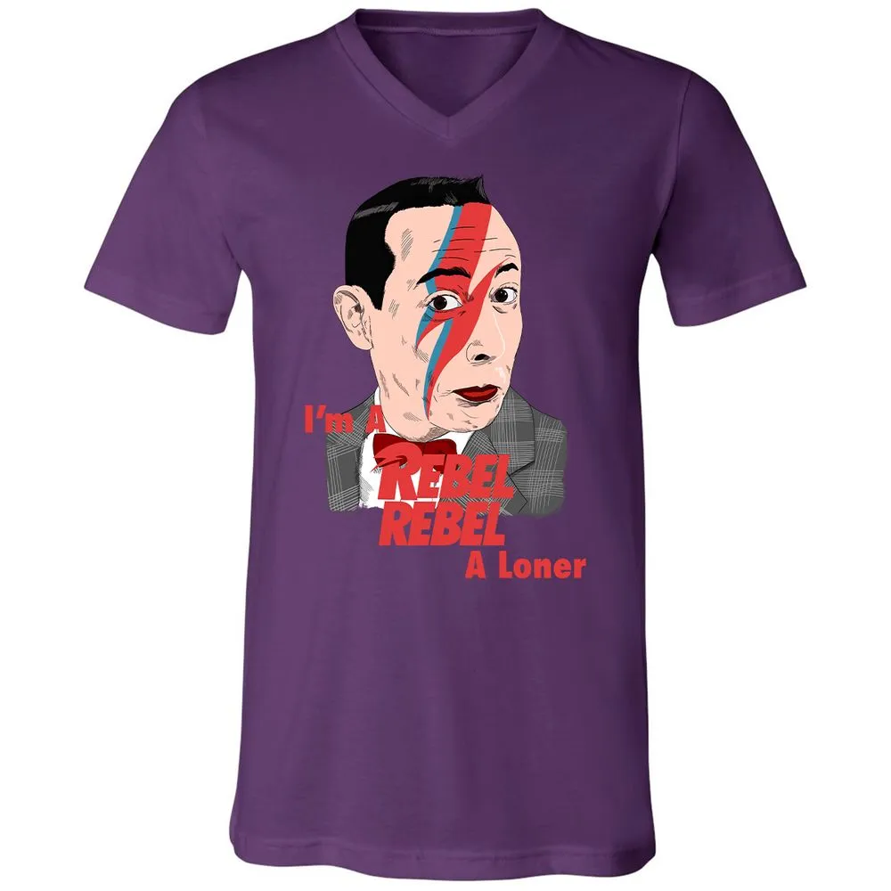 Unisex V-Neck T-Shirt - SQWXAFXG - Team Purple - 9