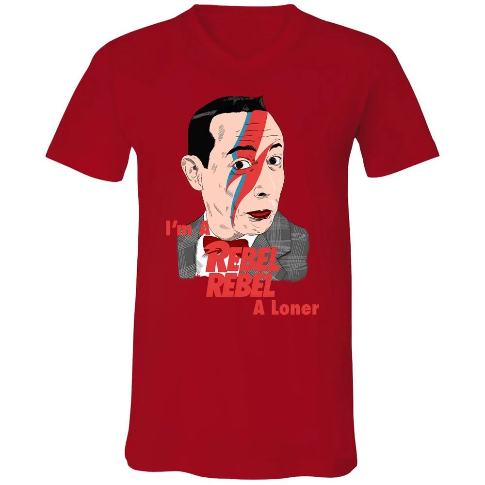 Unisex V-Neck T-Shirt - SQWXAFXG - Red - 3