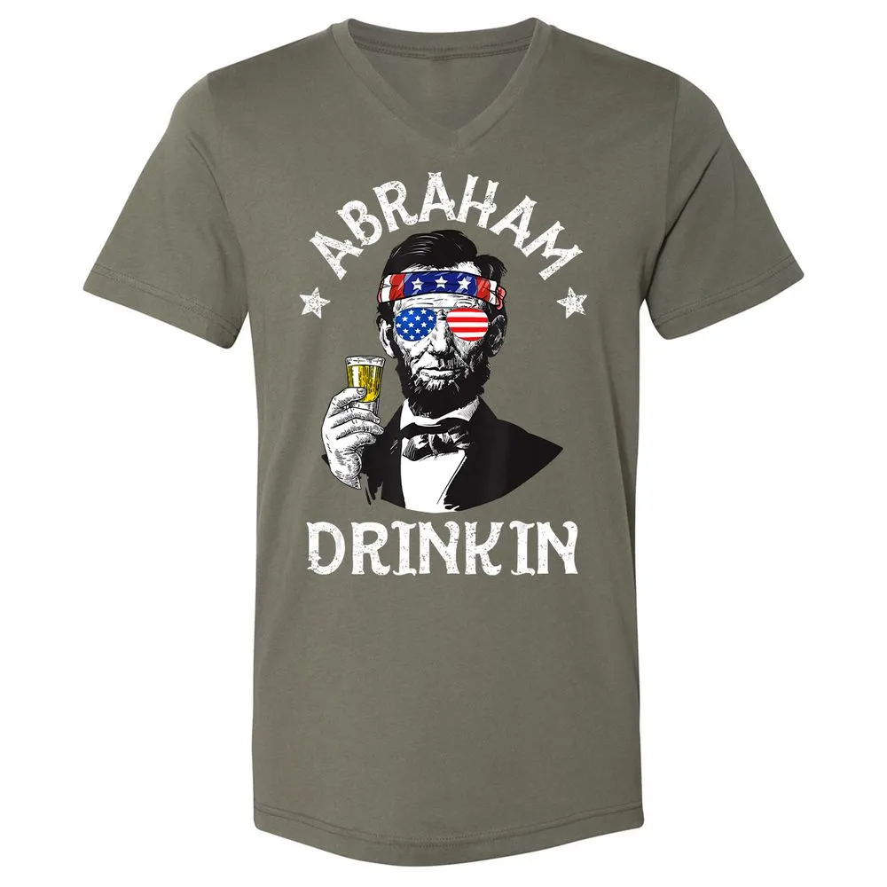 Unisex V-Neck T-Shirt - J3BXWSQ2 - Military Green - 10