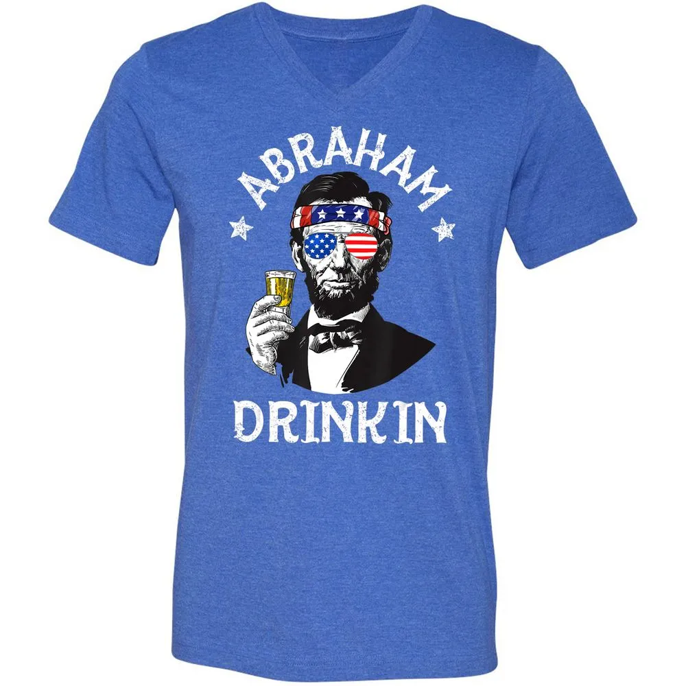 Unisex V-Neck T-Shirt - J3BXWSQ2 - Heather True Royal - 14