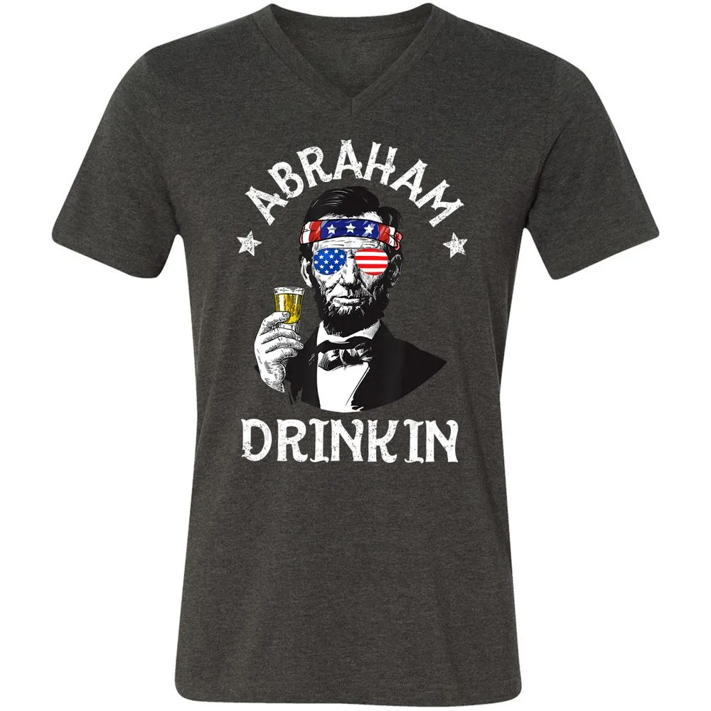 Unisex V-Neck T-Shirt - J3BXWSQ2 - Dark Grey Heather - 8