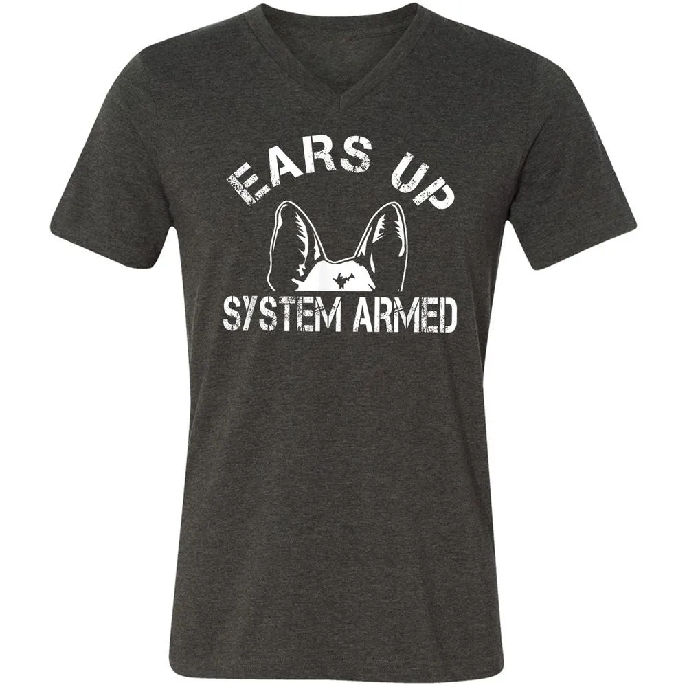Unisex V-Neck T-Shirt - KSLTCSDA - Dark Grey Heather - 8