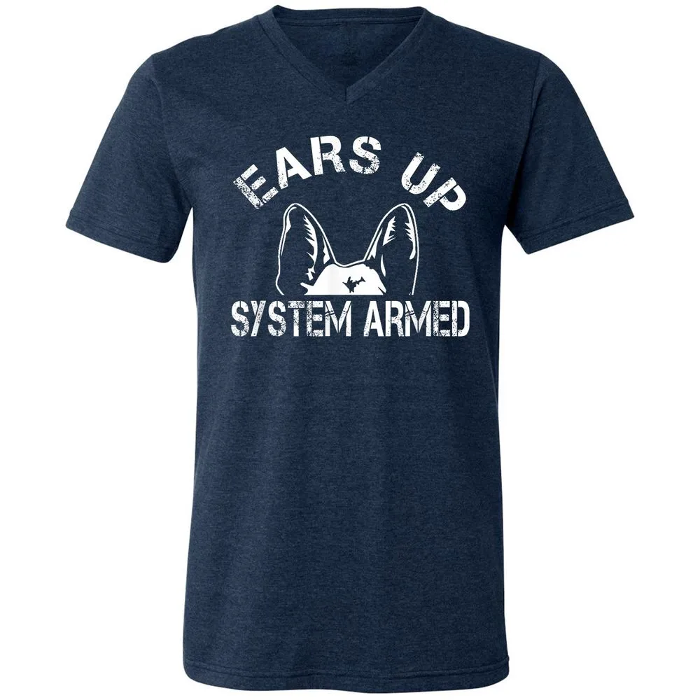Unisex V-Neck T-Shirt - KSLTCSDA - Heather Navy - 15
