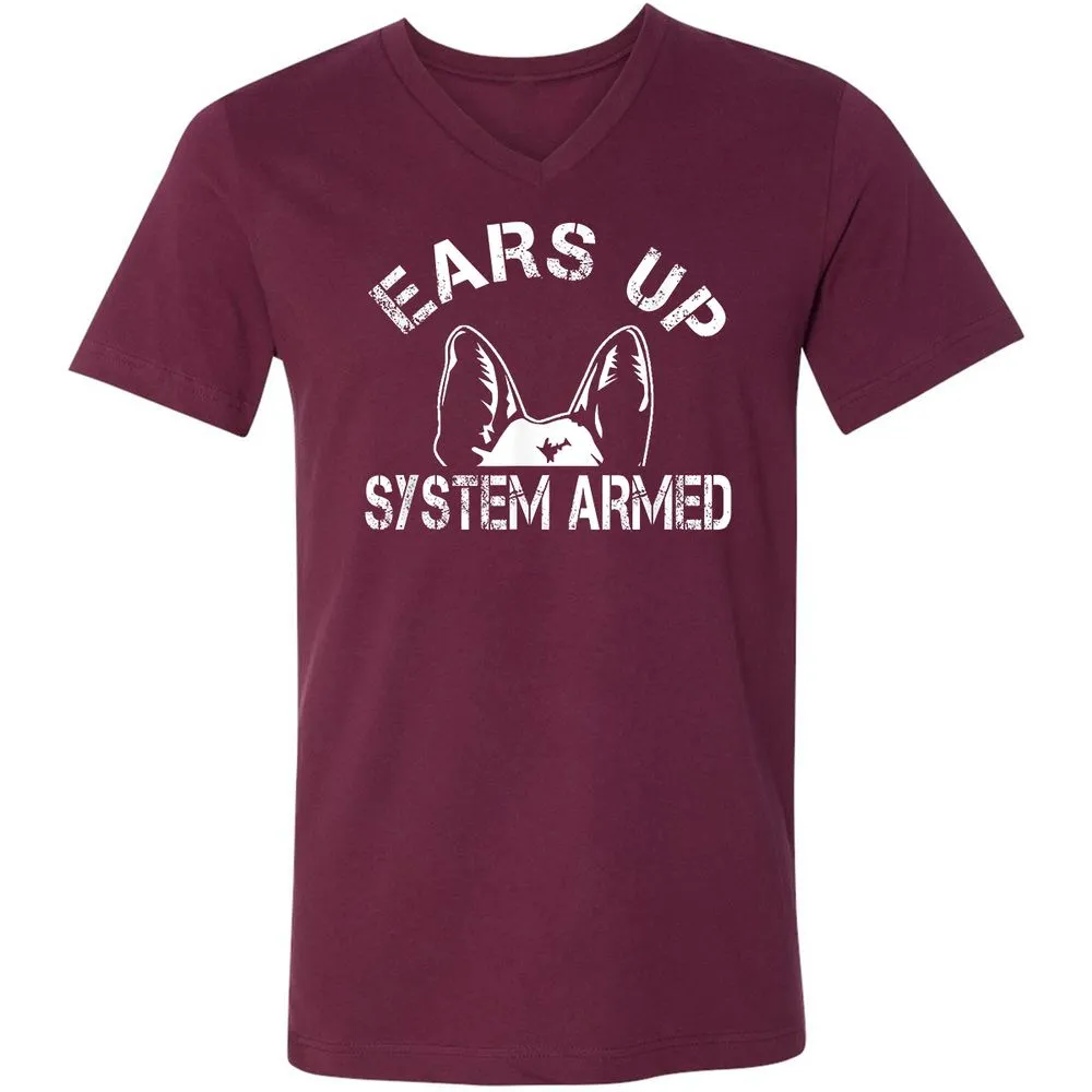Unisex V-Neck T-Shirt - KSLTCSDA - Maroon - 6