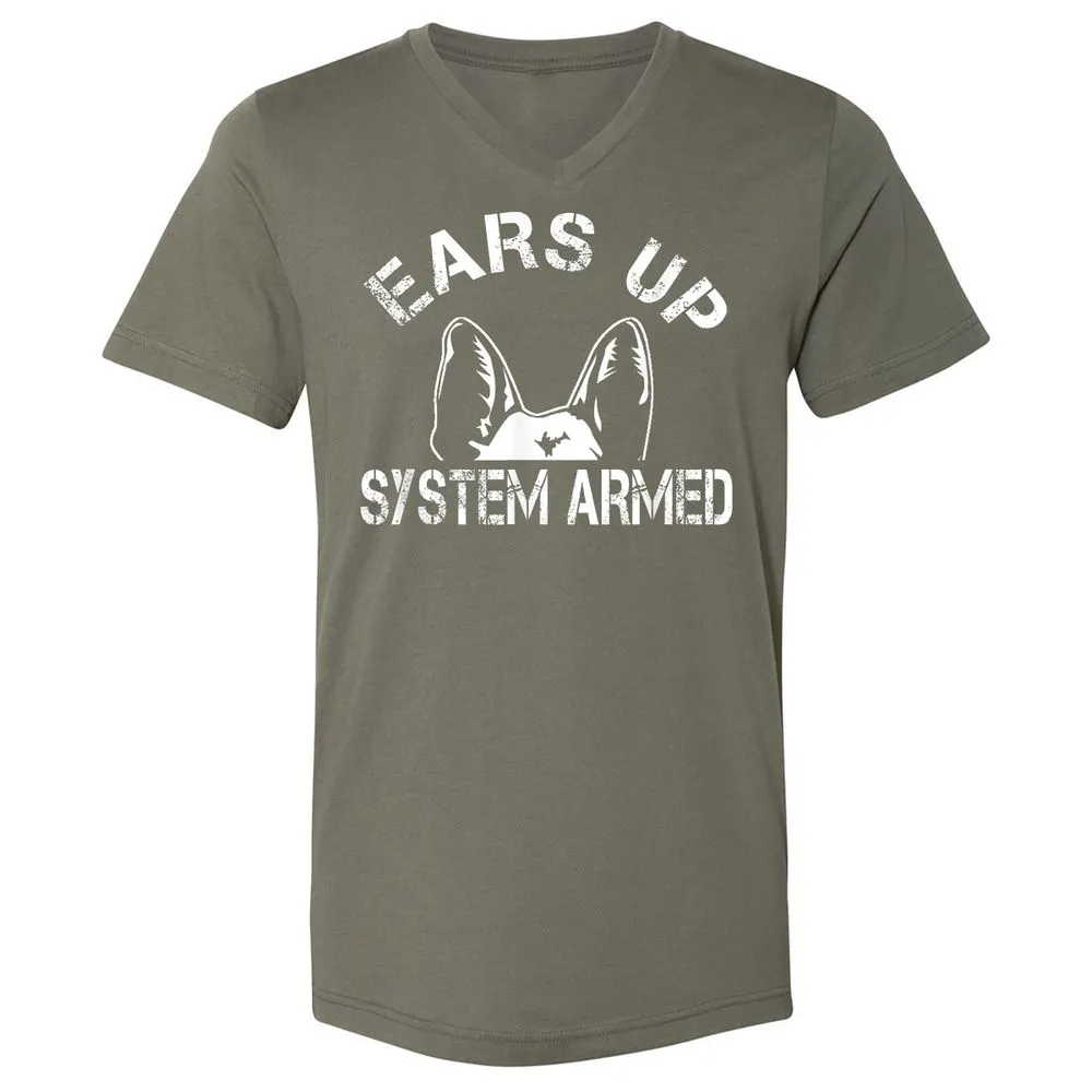 Unisex V-Neck T-Shirt - KSLTCSDA - Military Green - 10