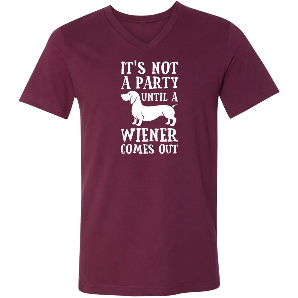Unisex V-Neck T-Shirt - S75XQZDB - Maroon - 6