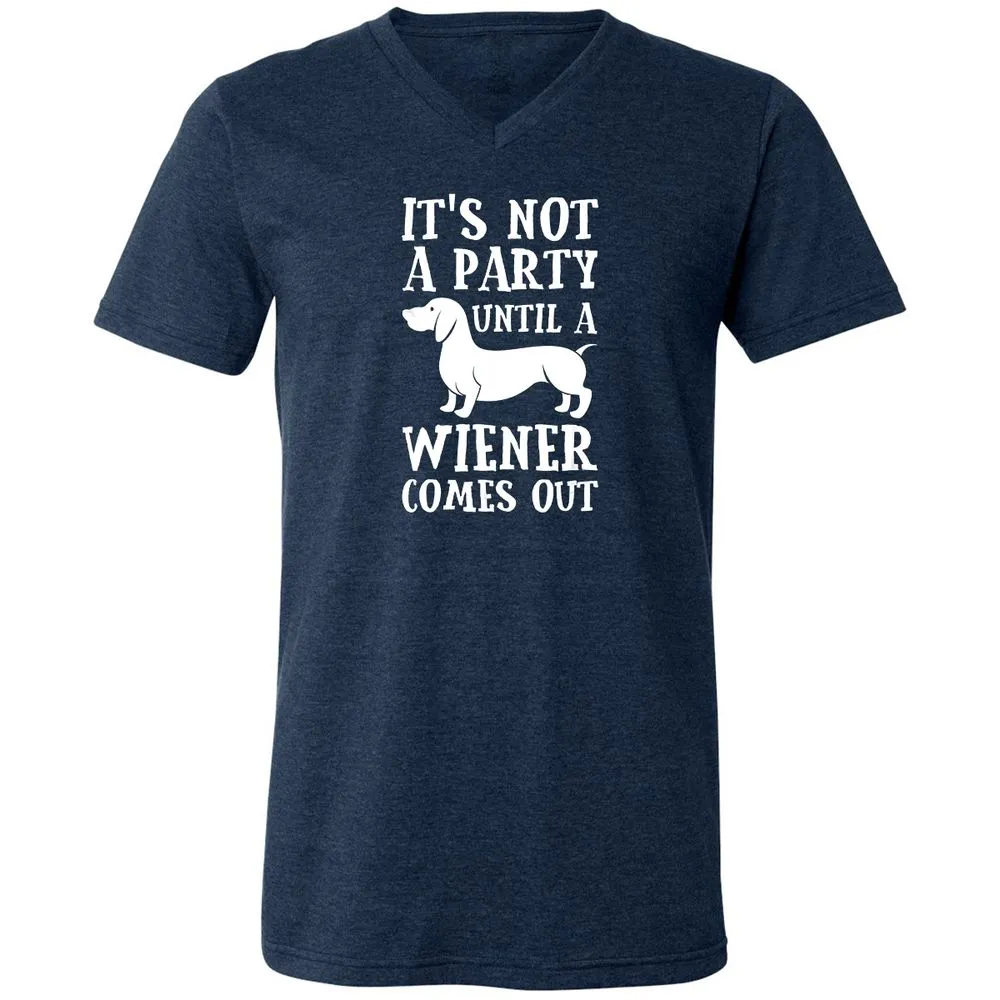 Unisex V-Neck T-Shirt - S75XQZDB - Heather Navy - 15