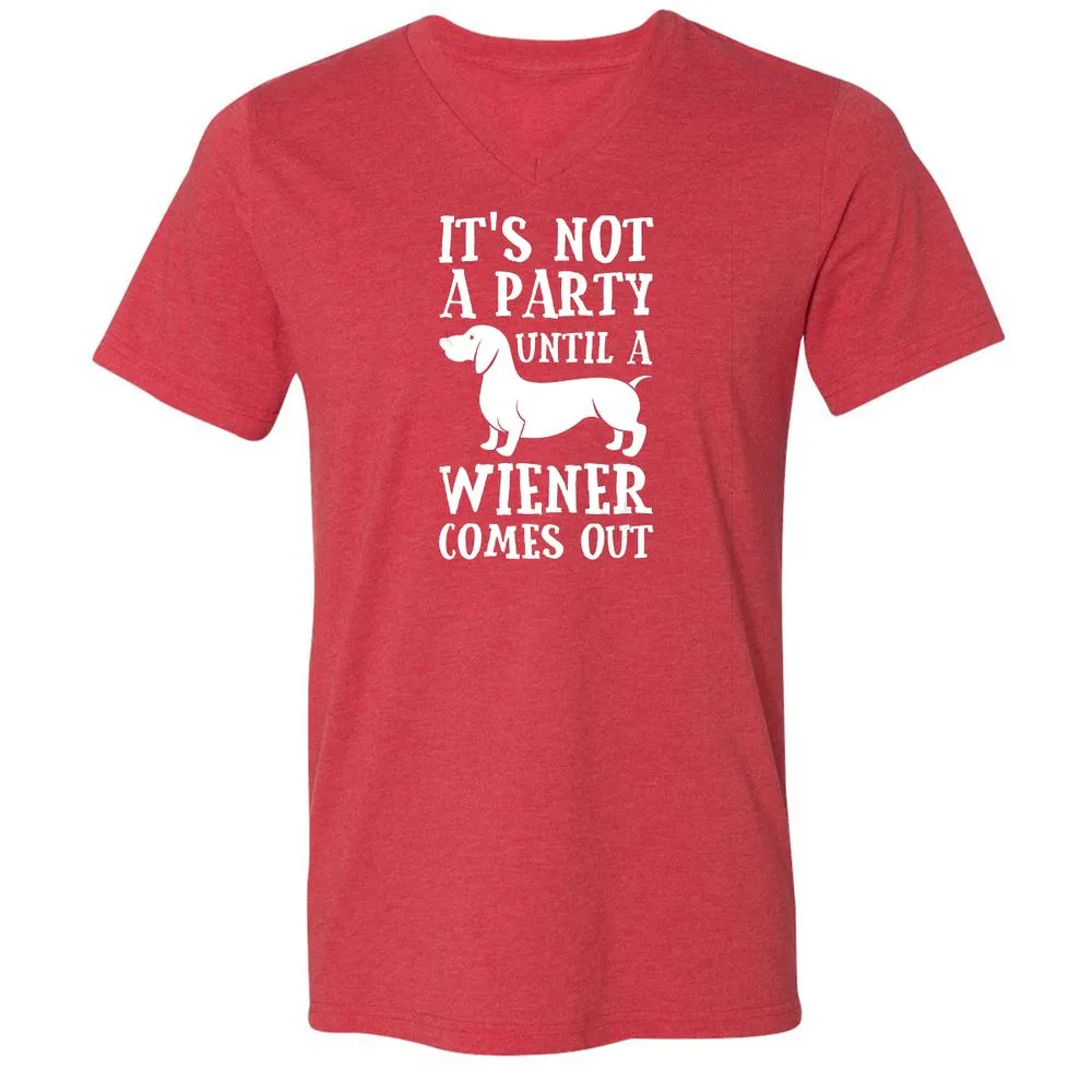Unisex V-Neck T-Shirt - S75XQZDB - Heather Red - 16
