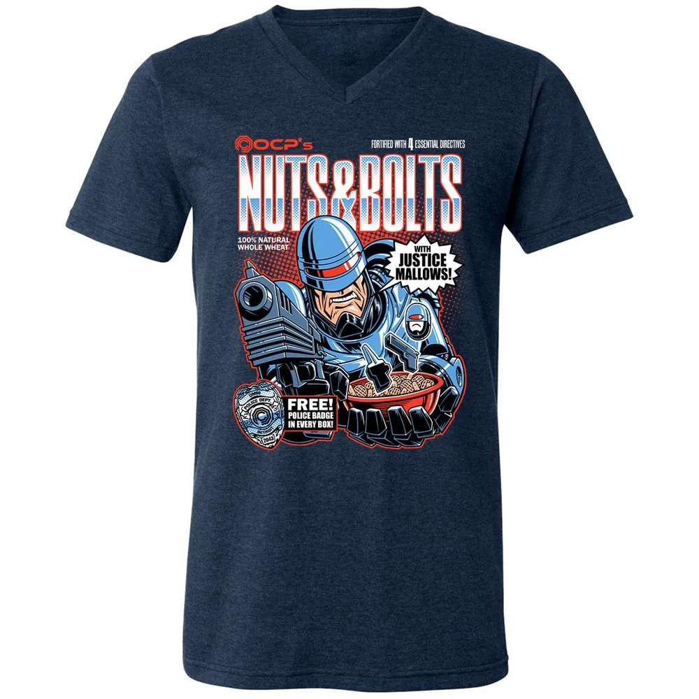 Unisex V-Neck T-Shirt - X2W4QW89 - Heather Navy - 15