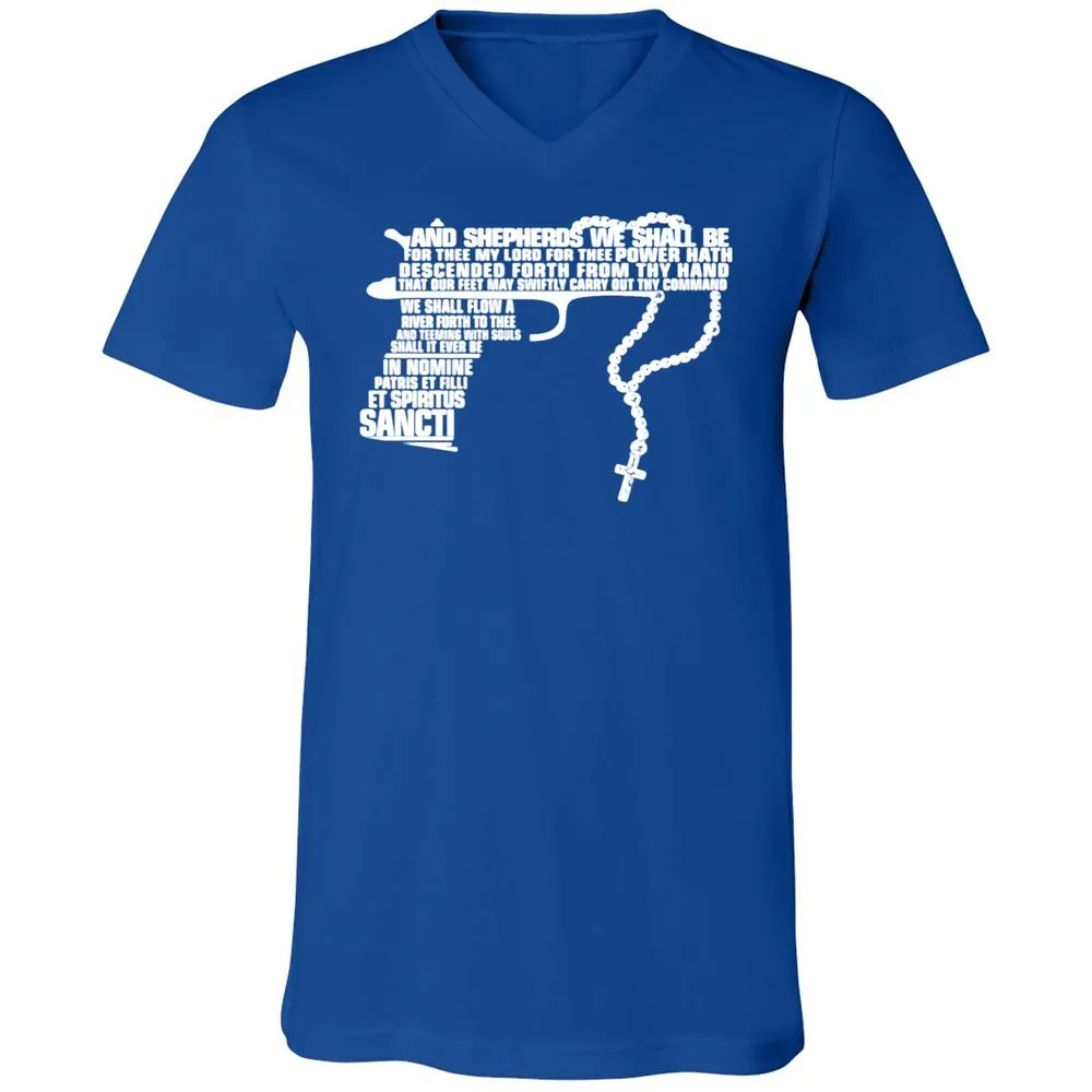Unisex V-Neck T-Shirt - 41C1GSBZ - True Royal - 4
