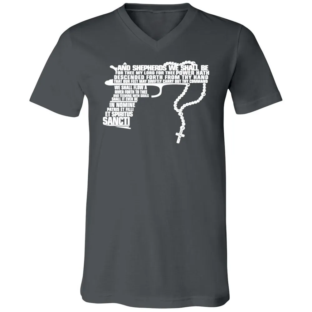 Unisex V-Neck T-Shirt - 41C1GSBZ - Asphalt - 12