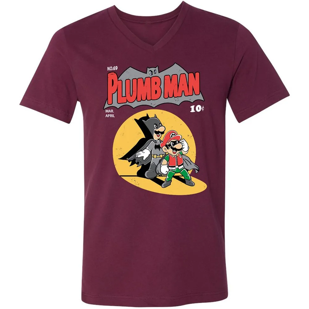 Unisex V-Neck T-Shirt - SNSMHH67 - Maroon - 6