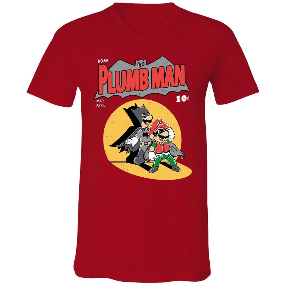 Unisex V-Neck T-Shirt - SNSMHH67 - Red - 3