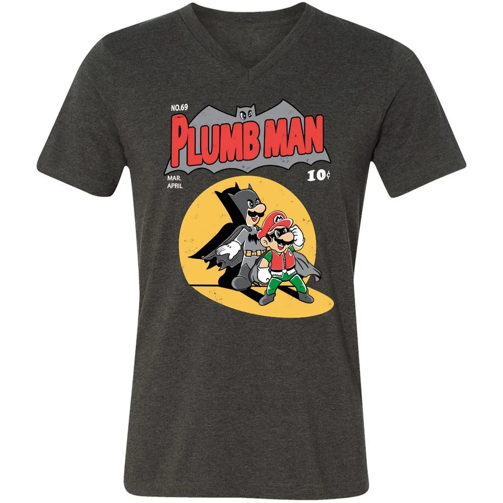 Unisex V-Neck T-Shirt - SNSMHH67 - Dark Grey Heather - 8