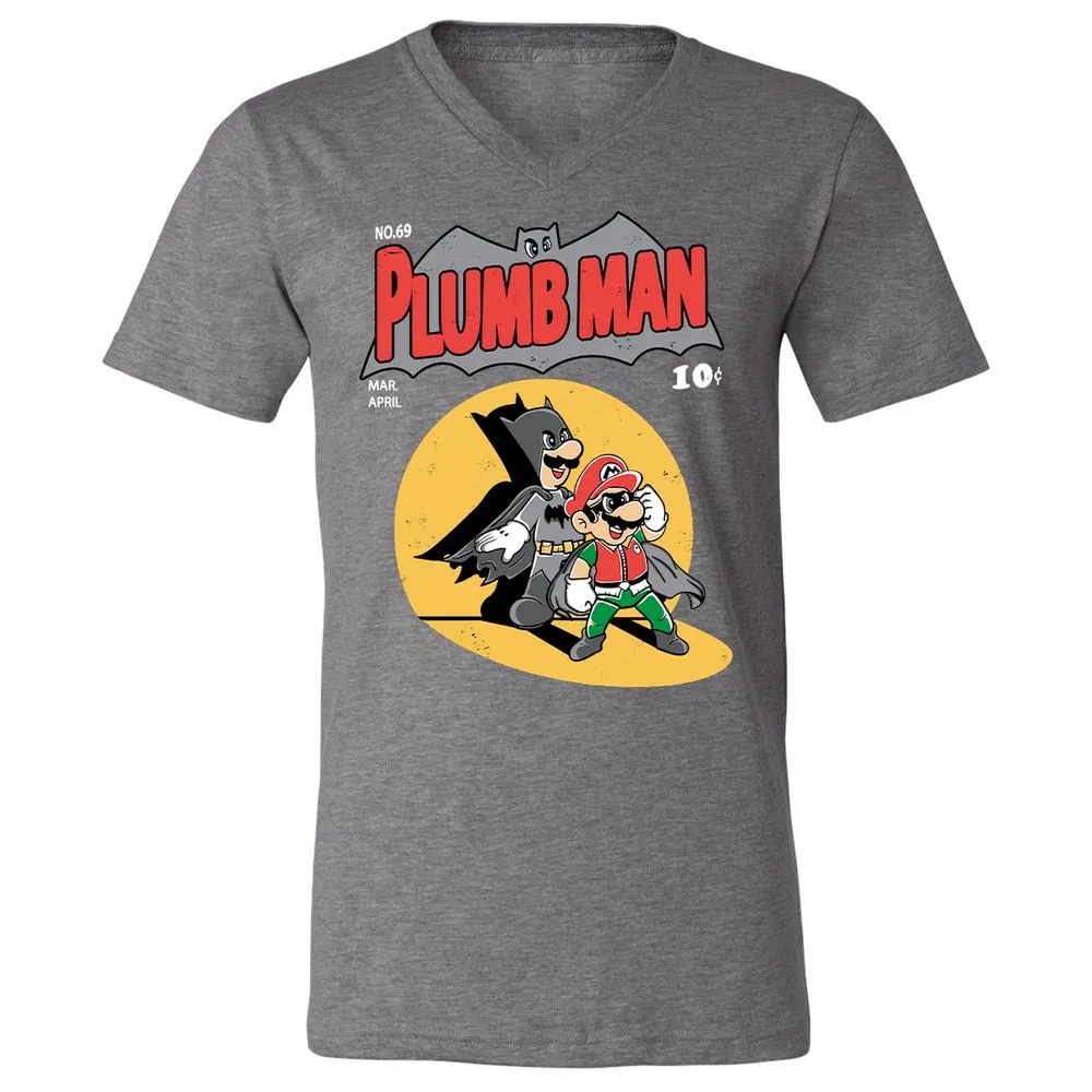 Unisex V-Neck T-Shirt - SNSMHH67 - Deep Heather - 13