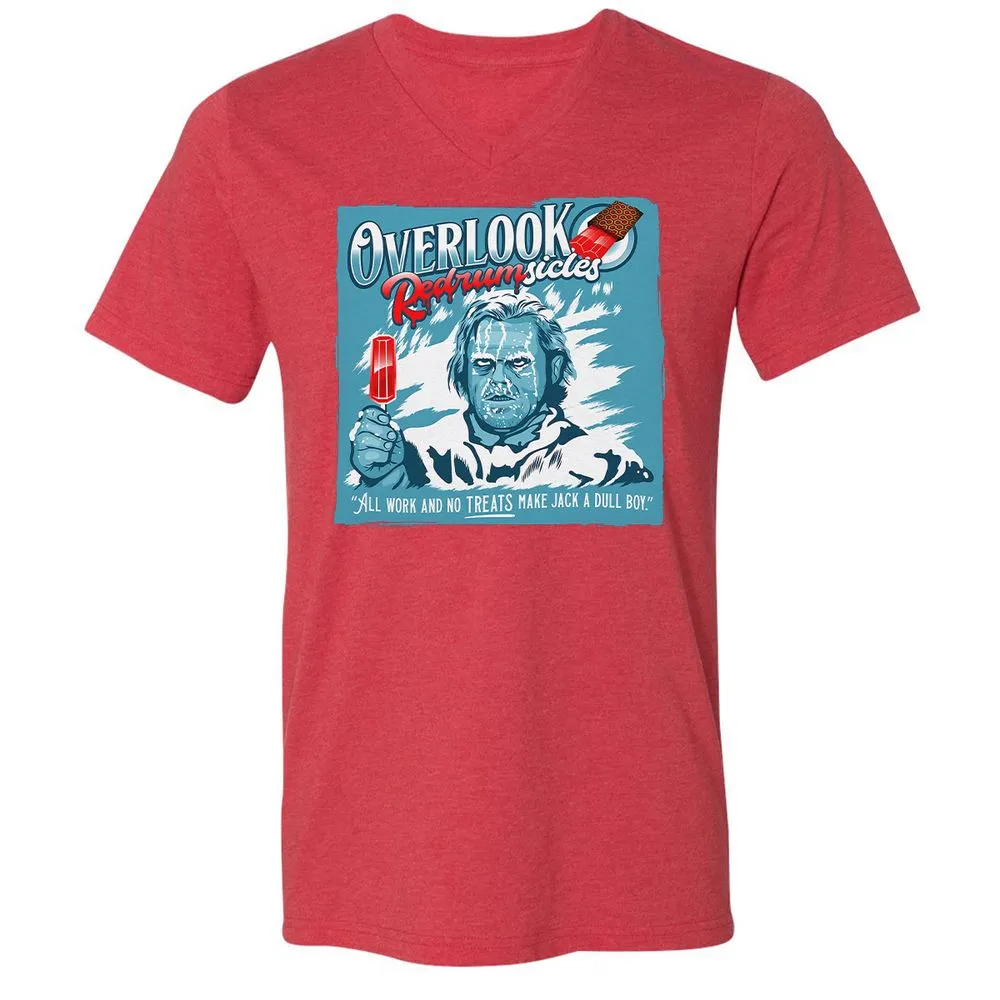 Unisex V-Neck T-Shirt - 9KFB5K98 - Heather Red - 16