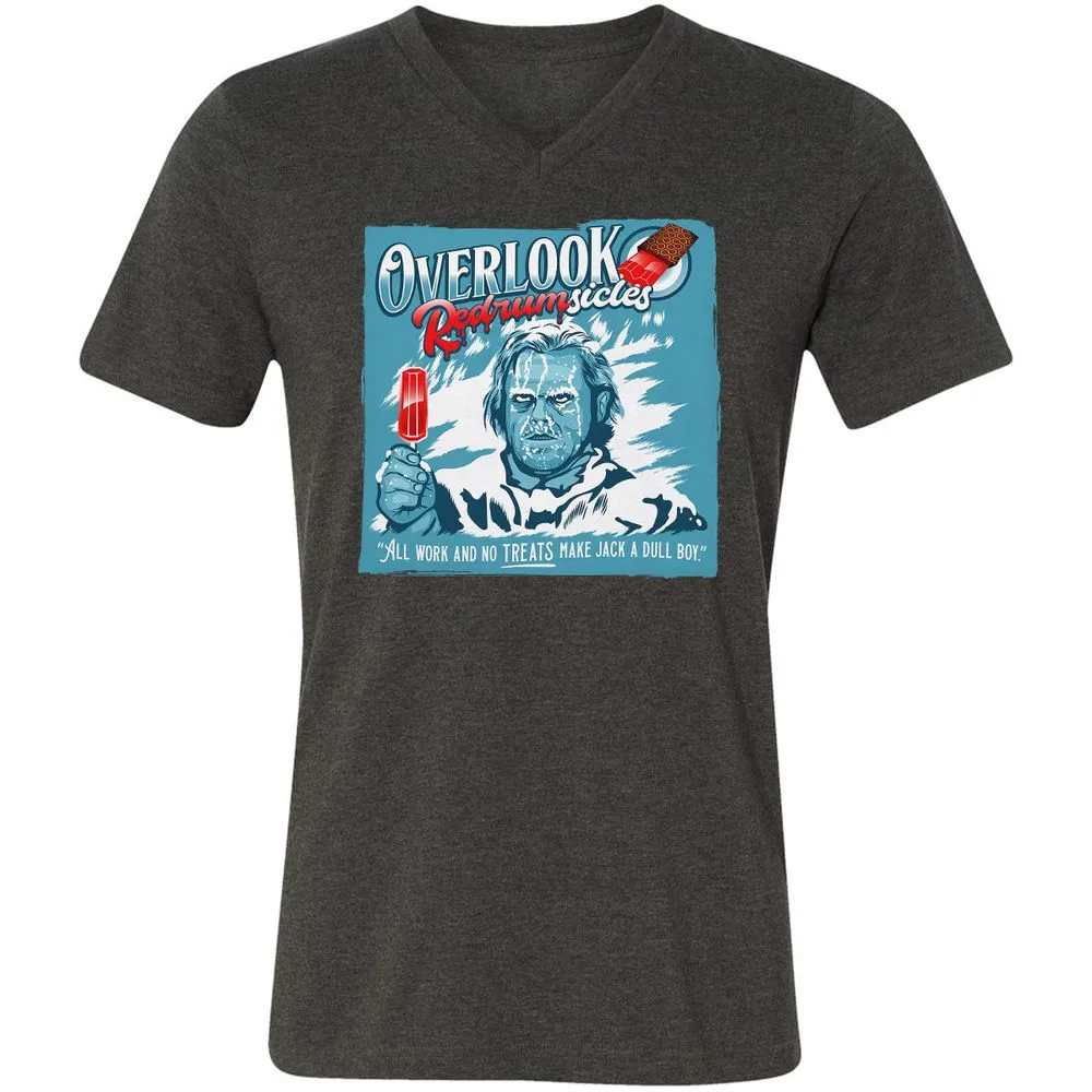 Unisex V-Neck T-Shirt - 9KFB5K98 - Dark Grey Heather - 8