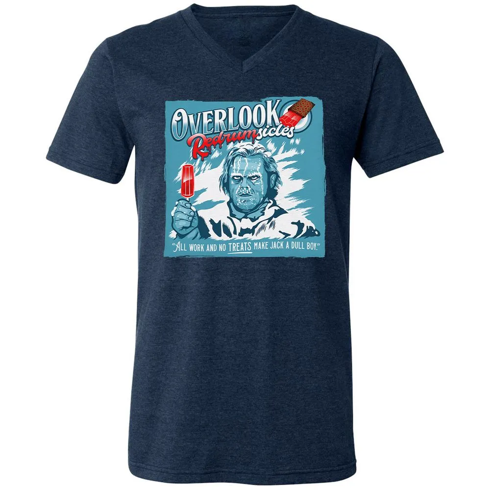 Unisex V-Neck T-Shirt - 9KFB5K98 - Heather Navy - 15