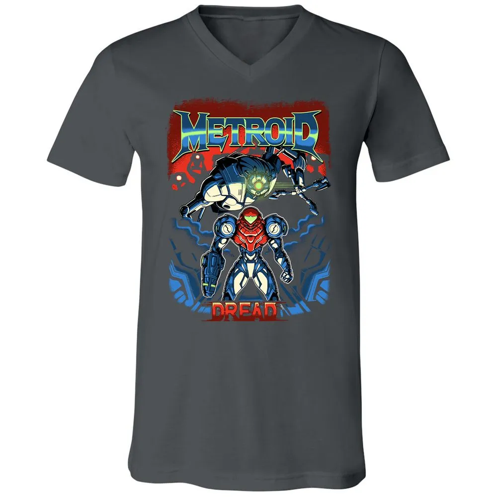 Unisex V-Neck T-Shirt - 37PHZRGR - Asphalt - 12