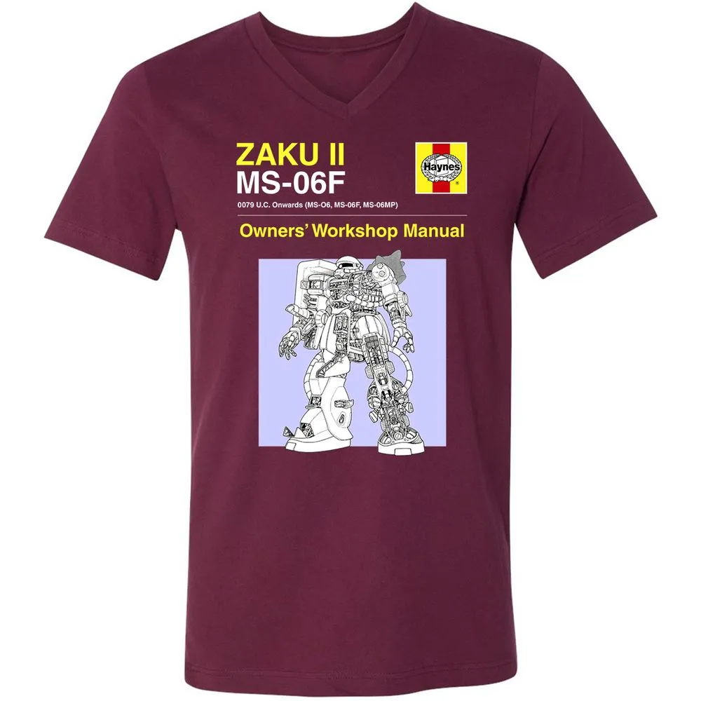 Unisex V-Neck T-Shirt - KGRD4GTQ - Maroon - 6