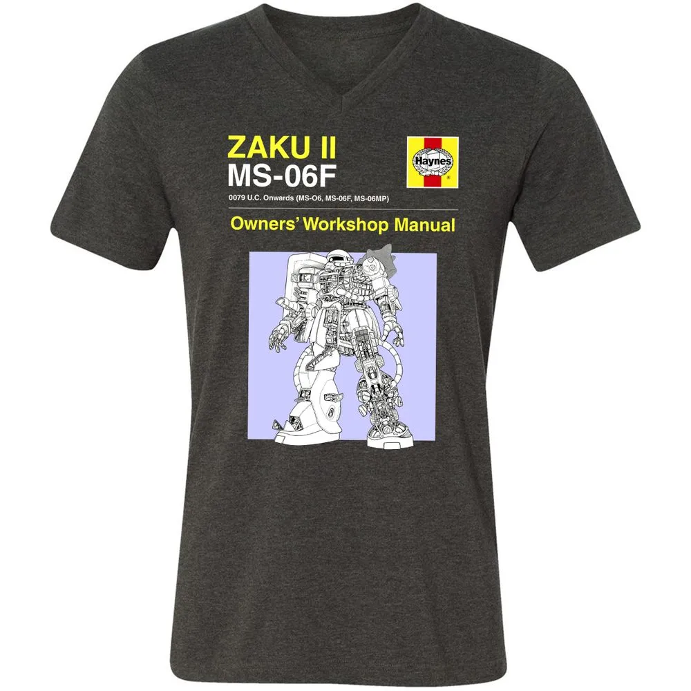 Unisex V-Neck T-Shirt - KGRD4GTQ - Dark Grey Heather - 8