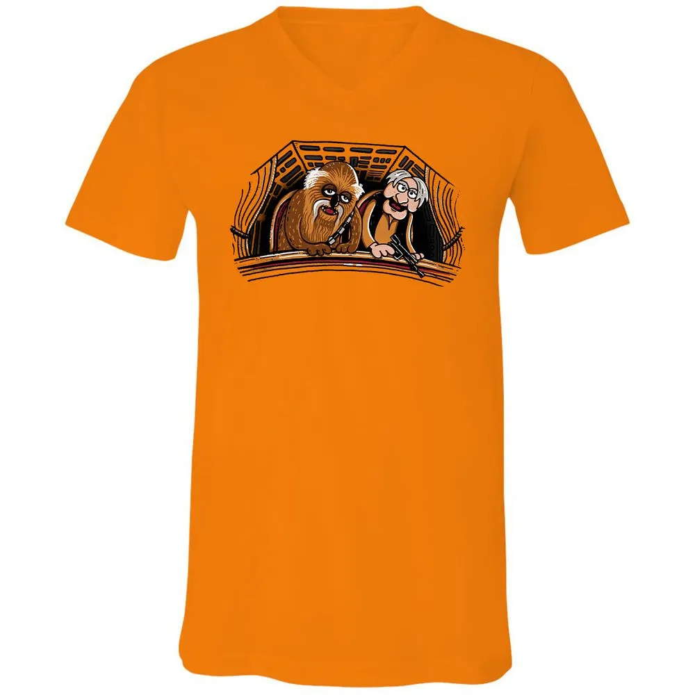 Unisex V-Neck T-Shirt - R3ASTY1R - Orange - 11