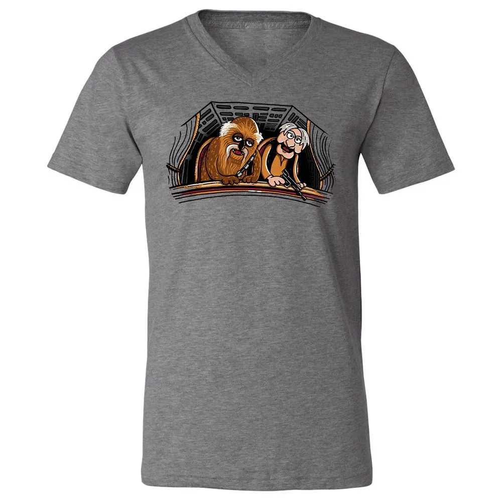 Unisex V-Neck T-Shirt - R3ASTY1R - Deep Heather - 13